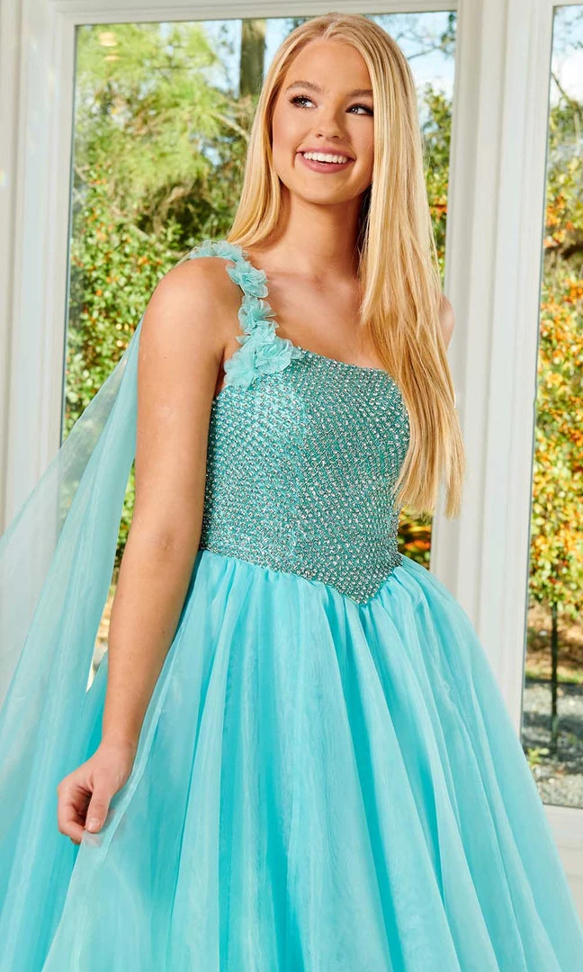 Rachel Allan 50156 - Bedazzled Asymmetric Evening Gown 7 Rachel Allan 50156 - Bedazzled Asymmetric Evening Gown