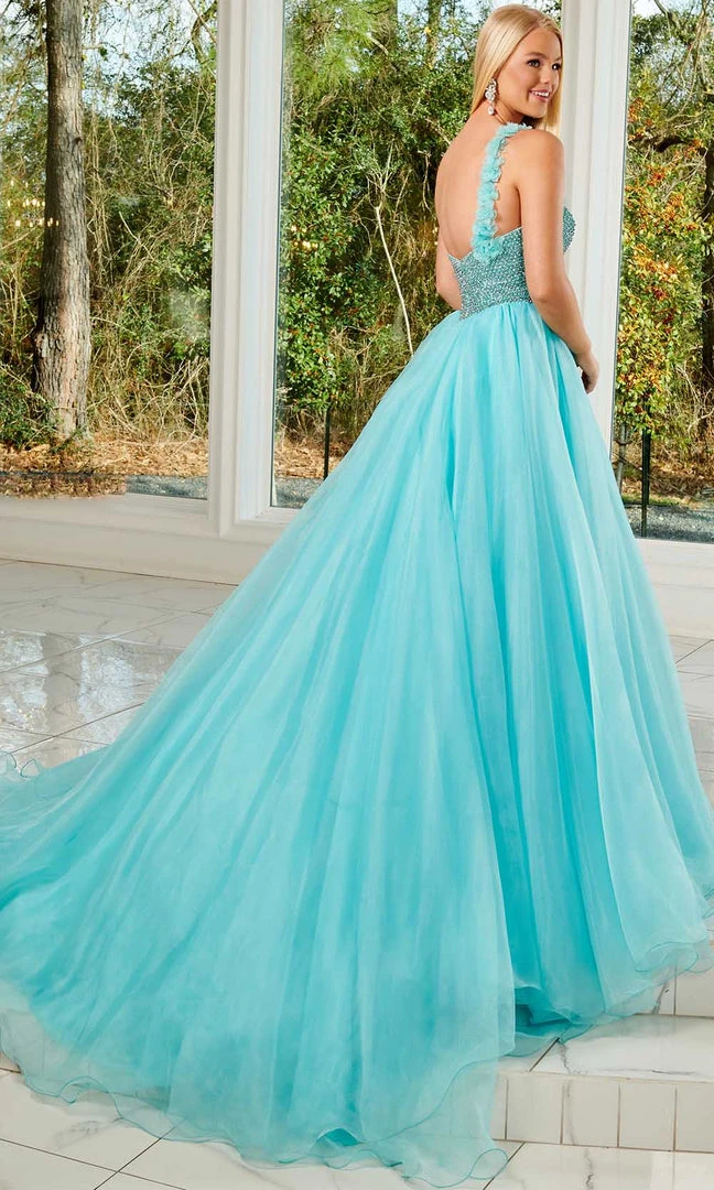 Rachel Allan 50156 - Bedazzled Asymmetric Evening Gown 6 Rachel Allan 50156 - Bedazzled Asymmetric Evening Gown