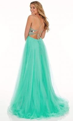 Rachel Allan - 70038 Geometric Cut Glass Tulle Dress 9 Rachel Allan - 70038 Geometric Cut Glass Tulle Dress