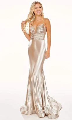 Rachel Allan - 70053 Metallic Open Back Mermaid Gown 9 Rachel Allan - 70053 Metallic Open Back Mermaid Gown