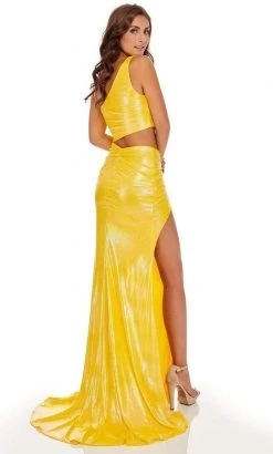Rachel Allan - 70067 One Shoulder Cutout Trumpet Dress 9 Rachel Allan - 70067 One Shoulder Cutout Trumpet Dress