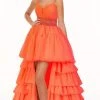 Rachel Allan - 70074 Ruffled Sweetheart High Low Dress 1 Rachel Allan - 70074 Ruffled Sweetheart High Low Dress