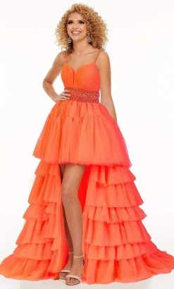 Rachel Allan - 70074 Ruffled Sweetheart High Low Dress