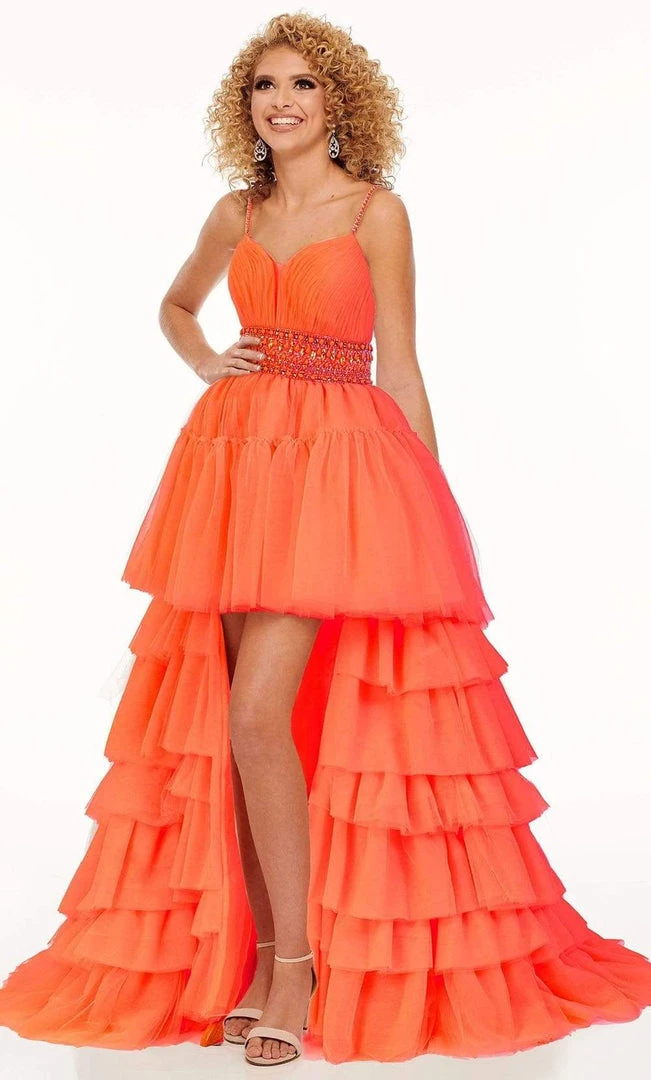 Rachel Allan - 70074 Ruffled Sweetheart High Low Dress 3 Rachel Allan - 70074 Ruffled Sweetheart High Low Dress