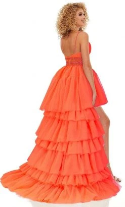 Rachel Allan - 70074 Ruffled Sweetheart High Low Dress
