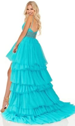 Rachel Allan - 70074 Ruffled Sweetheart High Low Dress 9 Rachel Allan - 70074 Ruffled Sweetheart High Low Dress