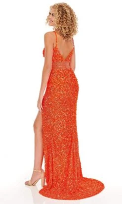 Rachel Allan - 70091 Embellished Plunging V Neck Sheath Dress 11 Rachel Allan - 70091 Embellished Plunging V Neck Sheath Dress