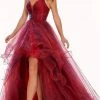 Rachel Allan - 70115 Plunging Sweetheart High Low Dress 1 Rachel Allan - 70115 Plunging Sweetheart High Low Dress