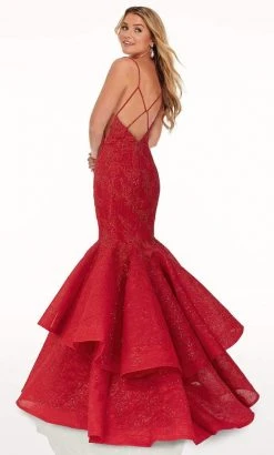 Rachel Allan - 70122 Beaded Plunging Sweetheart Mermaid Dress