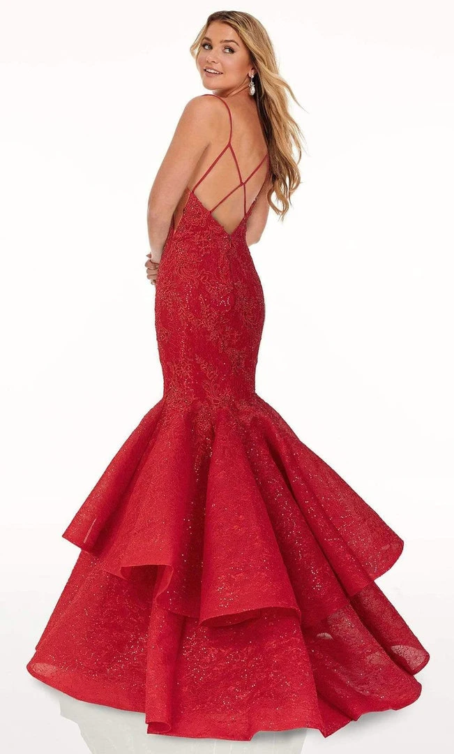 Rachel Allan - 70122 Beaded Plunging Sweetheart Mermaid Dress 4 Rachel Allan - 70122 Beaded Plunging Sweetheart Mermaid Dress