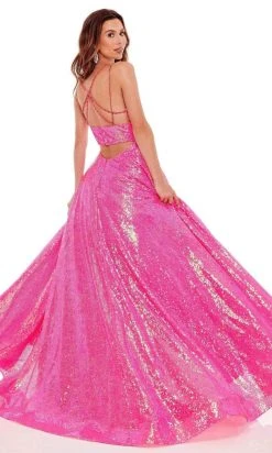 Rachel Allan - 70130 Sequined Strappy Back Gown