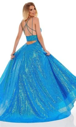 Rachel Allan - 70130 Sequined Strappy Back Gown