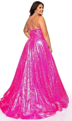 Rachel Allan - 70130W A-Line Sequin Evening Gown