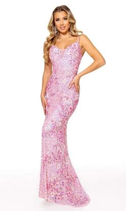 Rachel Allan - 70135 V-Neck Sheath Evening Dress 12 Rachel Allan - 70135 V-Neck Sheath Evening Dress