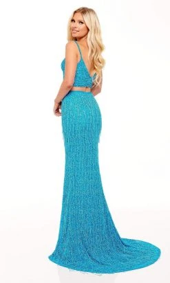 Rachel Allan - 70137 Two-Piece Bead-Fringed Gown