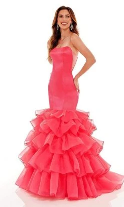 Rachel Allan - 70142 Strapless Sweetheart Tiered Gown