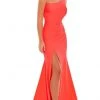 Rachel Allan - 70153 Asymmetrical Cutout Gown With Slit
