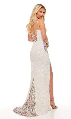 Rachel Allan - 70156 Fitted V-Neck Evening Dress 8 Rachel Allan - 70156 Fitted V-Neck Evening Dress