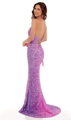 Rachel Allan - 70162 Halter Trumpet Evening Dress