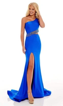 Rachel Allan - 70168 Bead-Fringed Cutout Gown 12 Rachel Allan - 70168 Bead-Fringed Cutout Gown