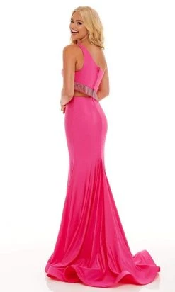 Rachel Allan - 70168 Bead-Fringed Cutout Gown