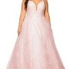 Rachel Allan - 70172W Plunging Sweetheart A-Line Evening Gown