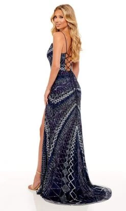 Rachel Allan - 70183 Beaded Lace Up Style Gown 15 Rachel Allan - 70183 Beaded Lace Up Style Gown