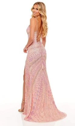 Rachel Allan - 70183 Beaded Lace Up Style Gown 16 Rachel Allan - 70183 Beaded Lace Up Style Gown