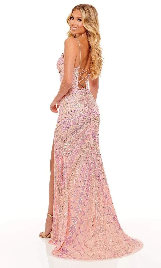 Rachel Allan - 70183 Beaded Lace Up Style Gown 7 Rachel Allan - 70183 Beaded Lace Up Style Gown