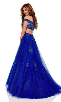 Rachel Allan - 70187 Bead Embellished Off Shoulder Ballgown