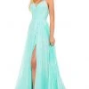 Rachel Allan - 70200 V-Neck A-Line Evening Gown