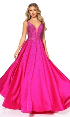 Rachel Allan - 70212 Beaded Scoop Back A-Line Gown 12 Rachel Allan - 70212 Beaded Scoop Back A-Line Gown