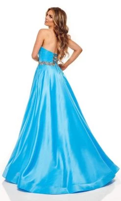 Rachel Allan - 70233 Strapless Beaded Waist Gown 12 Rachel Allan - 70233 Strapless Beaded Waist Gown