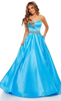 Rachel Allan - 70233 Strapless Beaded Waist Gown 13 Rachel Allan - 70233 Strapless Beaded Waist Gown