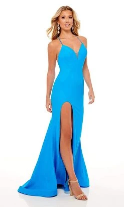 Rachel Allan - 70271 Bead Fringed Back Gown 16 Rachel Allan - 70271 Bead Fringed Back Gown