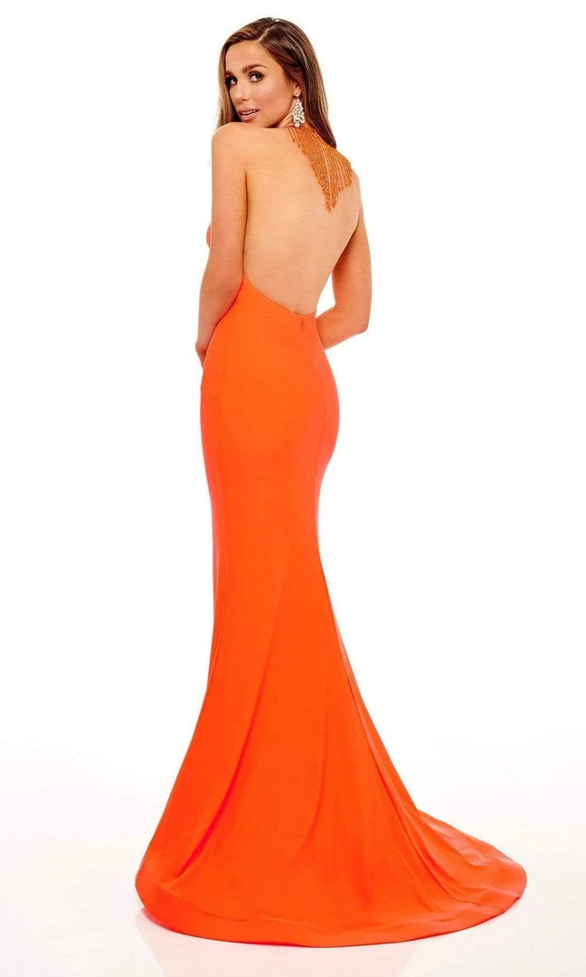 Rachel Allan - 70271 Bead Fringed Back Gown 6 Rachel Allan - 70271 Bead Fringed Back Gown