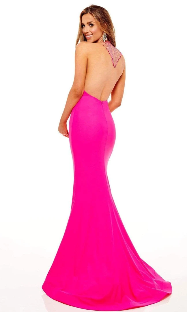 Rachel Allan - 70271 Bead Fringed Back Gown 4 Rachel Allan - 70271 Bead Fringed Back Gown