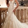 Rachel Allan - M774 Illusion Sweetheart Neck Mermaid Wedding Gown