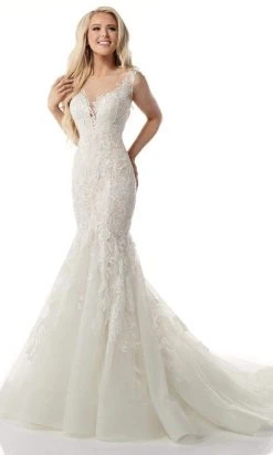 Rachel Allan - M774 Illusion Sweetheart Neck Mermaid Wedding Gown