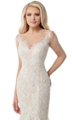 Rachel Allan - M774 Illusion Sweetheart Neck Mermaid Wedding Gown