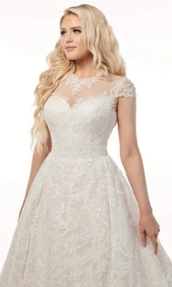 Rachel Allan - M777 Allover Embroidered Tulle Ballgown Wedding Dress 12 Rachel Allan - M777 Allover Embroidered Tulle Ballgown Wedding Dress