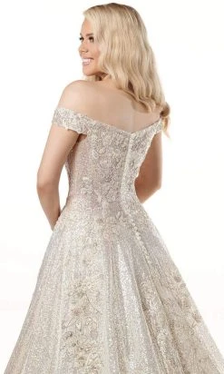 Rachel Allan - M782 Off Shoulder Shimmer A-Line Wedding Dress 15 Rachel Allan - M782 Off Shoulder Shimmer A-Line Wedding Dress