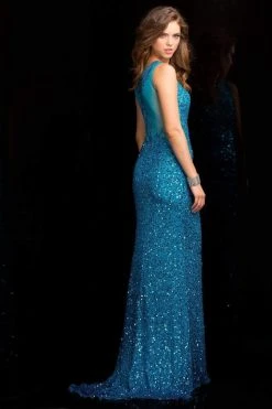 Scala - 48700 Low Back Sequin Prom Dress
