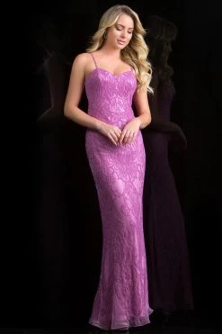 Scala - 48797 Embellished Strapless Sheath Gown