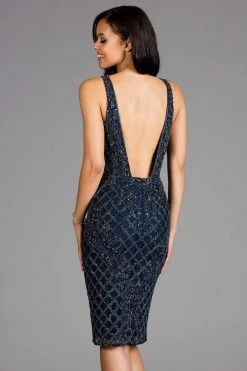 Scala - 48880 Lattice Beaded Halter Sheath Dress 9 Scala - 48880 Lattice Beaded Halter Sheath Dress