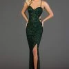Scala - 48931 Fully Sequin Embellished Long Sheath Gown With Side Slit 1 Scala - 48931 Fully Sequin Embellished Long Sheath Gown With Side Slit