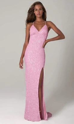 Scala - 48938 Allover Sequin Backless Sheath Evening Gown With Slit 19 Scala - 48938 Allover Sequin Backless Sheath Evening Gown With Slit