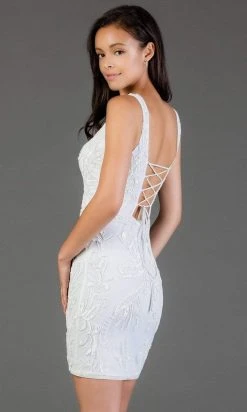 SCALA - 60038 Strappy Sequined Fitted Cocktail Dress 11 SCALA - 60038 Strappy Sequined Fitted Cocktail Dress