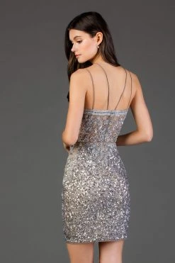 SCALA - 60045 Sequin Embellishments Halter Cocktail Dress 11 SCALA - 60045 Sequin Embellishments Halter Cocktail Dress