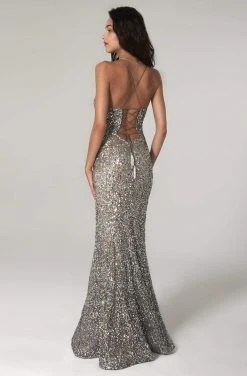 SCALA - 60080 Sequined Fit Trumpet Dress